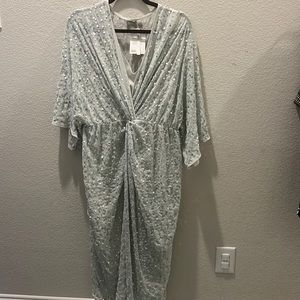 A sparkly new maternity dress, perfect for new years or the holidays!